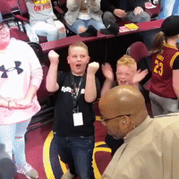 Cavs Fan Freaks Out After High-Fiving Lebron James