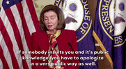 Nancy Pelosi Public Apology GIF by GIPHY News