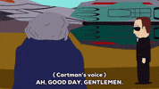 men in glasses talking to cartman GIF by South Park 