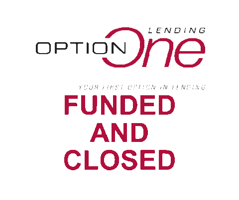 OptionOneLending giphyupload ool escrowclosed optiononelending Sticker