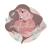 umilustracje heart girl logo serce Sticker