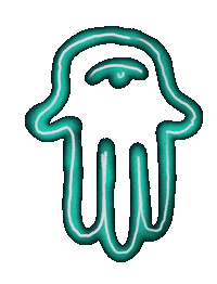 MikeWirthArt art neon hamsa wirth Sticker