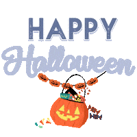 Happy Trick Or Treat Sticker by WildSkyMedia