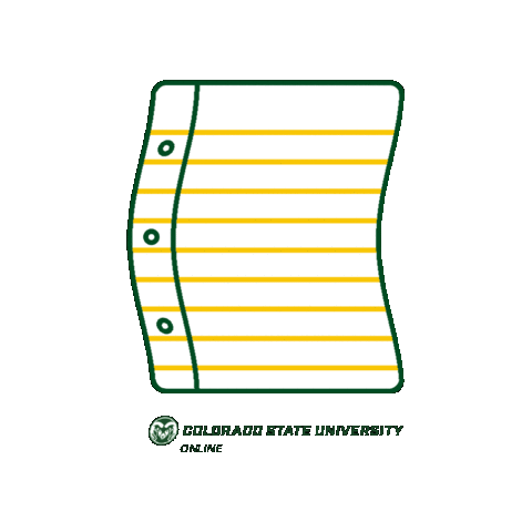 Back To School Logo Sticker by Colorado State University Online