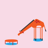 PetraHerberger monkey teamwork giraffe nonchalant GIF
