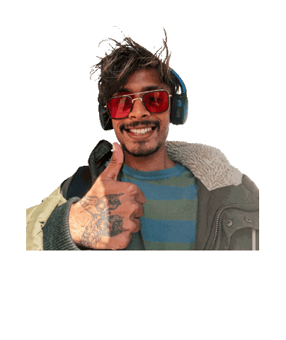 Road Trip Thumbs Up Sticker by NikhiL Keolan Gounden