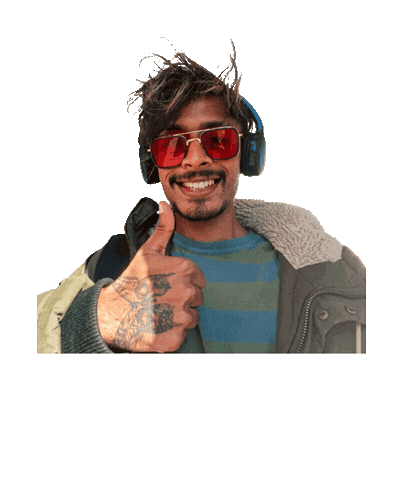 Road Trip Thumbs Up Sticker by NikhiL Keolan Gounden