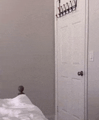 Peaking Open Door GIF
