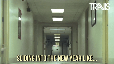 Sliding New Year GIF by Travis