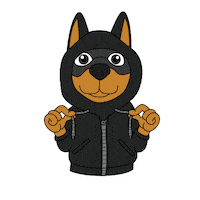 Funny Dog Sticker by Dobernut