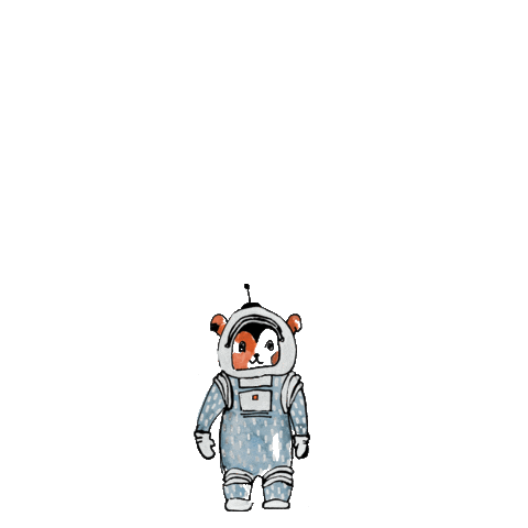 spaceman launching Sticker by Soft Gallery