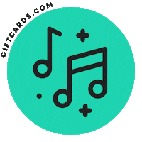 Giftcards_com happy music party smile Sticker