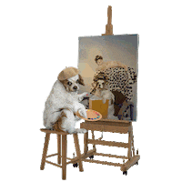 Dog Art Sticker by 7kingcavaliers