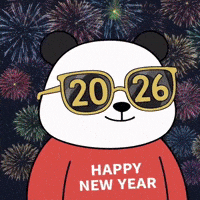 Happy New Year Fireworks GIF by Pandu Pandas