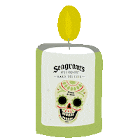 Day Of The Dead Candle Sticker by Seagrams Escapes Hard Seltzer
