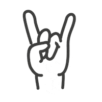 Hand Letsrock Sticker by Perosnal PR