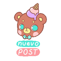 Piyoasdf new kawaii post bear Sticker