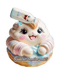 Croissant Miss You Sticker