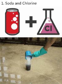 chemistry foaming GIF