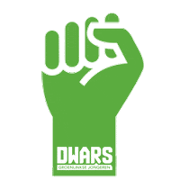 dwarsgroenlinksejongeren verkiezingen groenlinks dwars 17maart Sticker