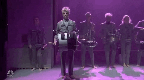 Drumming David Byrne GIF by Saturday Night Live