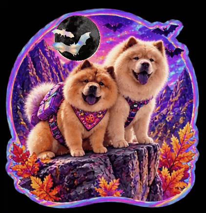 chowchows_sukiandmika giphyattribution halloween trick or treat cute dog GIF