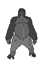 daisyhopebirchenough gorilla strut nothankyou guerilla Sticker