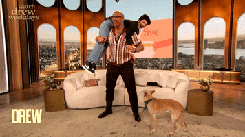 The Rock Lifting GIF by The Drew Barrymore Show