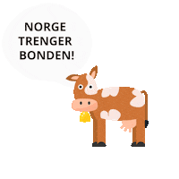 Bondelaget ku bonde jordbruk landbruk Sticker