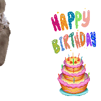 Happy Birthday Cake Sticker