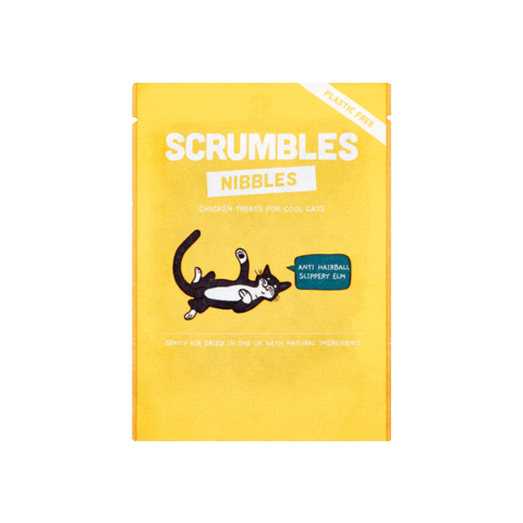 scrumbles giphyupload cat dog dog food Sticker