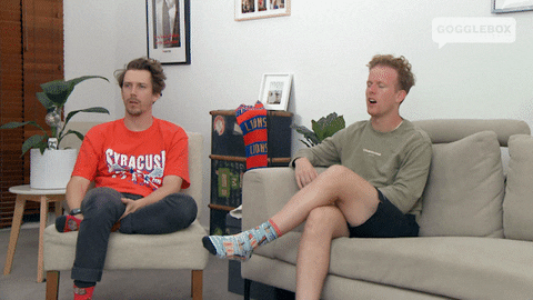 Shocked Watching Tv GIF by Gogglebox Australia