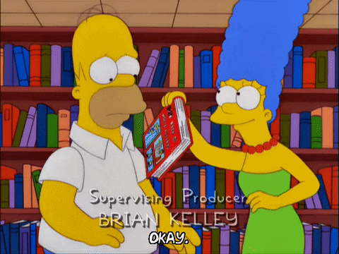 homer simpson book GIF