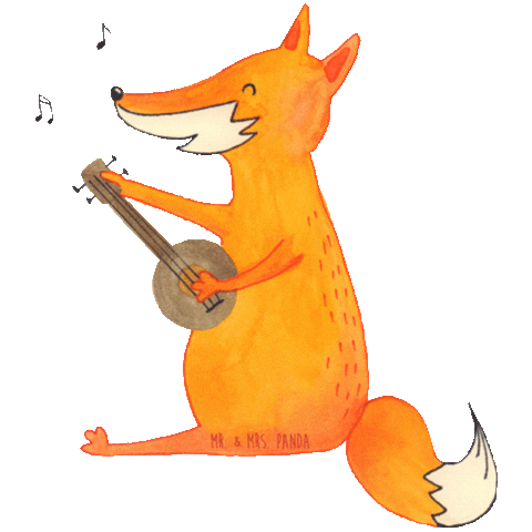Musik Fuchs Sticker by Mr. & Mrs. Panda