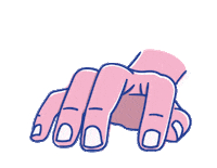 Bored Hand Sticker by Nevi Ayu E.