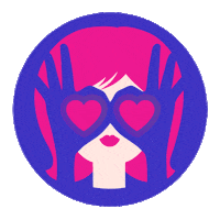 In Love Hearts Sticker