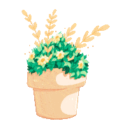 sekaiofkangae flower plant pot fleur Sticker