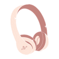 Pink Listen Sticker by astridandmiyu