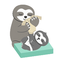 ChillnFeel baby sloth babylove babycare Sticker