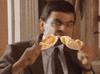 Mr Bean Eating GIF by Southern Recipe Small Batch