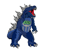 Godzilla Sticker by Yaseen Rosay