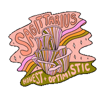 Zodiac Sign Rainbow Sticker by Doodle by Meg