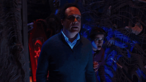 abcnetwork giphygifmaker halloween jumpscare americanhousewifeabc GIF