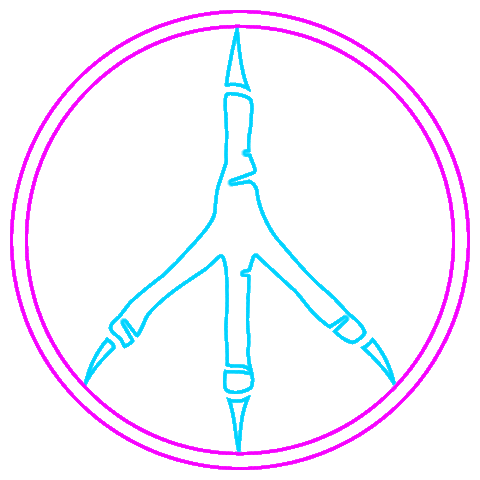 Neon Peace Sticker by Bird Conspiracy