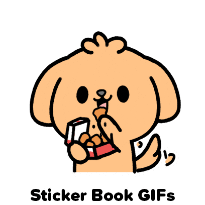 Hungry Golden Retriever Sticker by Sticker Book iOS GIFs