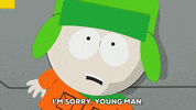 scared kyle broflovski GIF by South Park 
