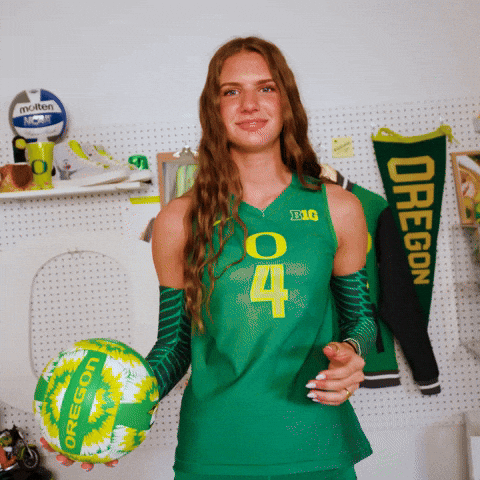 Oregon Duck Volleyball GIF by GoDucks