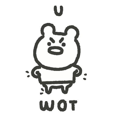 Go Away What Sticker by Simian Reflux