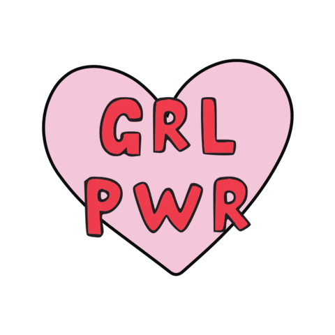 Girl Power Love Sticker by Martina Martian