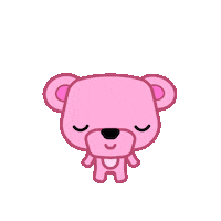 Happy Pink Bear Sticker